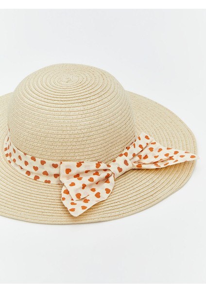 Yeni Sezon Kalp Desenli Hasır Kız Çocuk Şapka modelleri