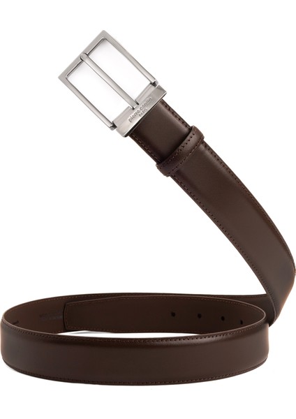 Kahve Deri Erkek Kemeri (En 3,5 cm) PC2209KV3K fiyatları