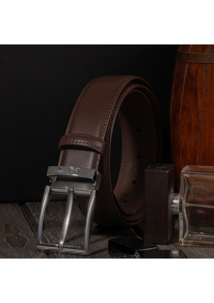 Kahve Deri Erkek Kemeri (En 3,5 cm) PC2209KV3K indirimleri