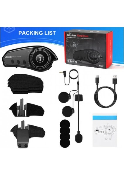 BT35 Kask Kulaklık Bluetooth 5.0 Motosiklet Interkom Su Geçirmez Kablosuz Kulaklık fiyatları