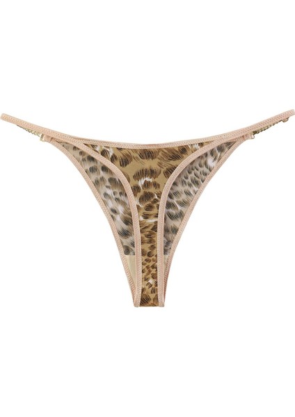 Kadın Ince Yan Bantlı Leopar Desenli 2'li Tanga Slip fiyatları