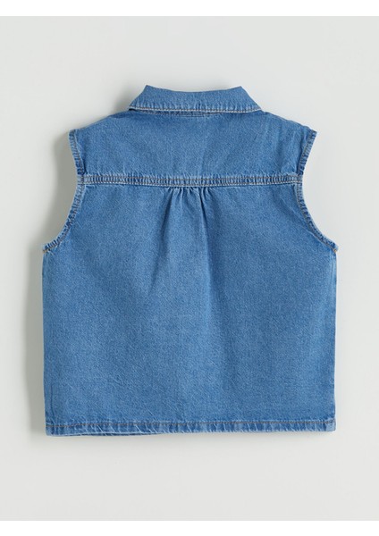 Yeni Sezon Çiçekli Kız Çocuk Crop Jean Gömlek fiyatları