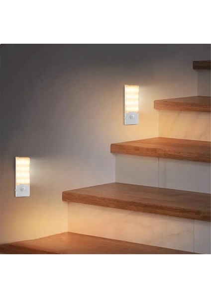 LED Indüksiyon Gece Işığı Kablosuz Hareket Sensörü Gece Lambası Insan Vücudu Indüksiyon Duvar Işığı Yatak Odası Dekor Işık B (Yurt Dışından) fırsatları