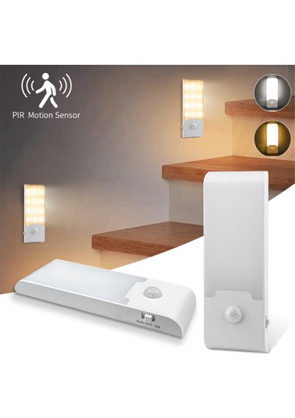 LED Indüksiyon Gece Işığı Kablosuz Hareket Sensörü Gece Lambası Insan Vücudu Indüksiyon Duvar Işığı Yatak Odası Dekor Işık B (Yurt Dışından) indirimleri