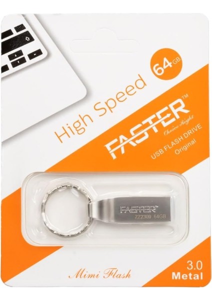 Lua 64 GB Metal,64 GB USB 3.0 Sürücü Anahtarlıklı Metal Parmak Sürücü 64 GB Su Geçirmez Atlama Sürücü Bellek Çubukları Bilgisayar/dizüstü Bilgisayar Depolama Yedekleme Için (64 GB 3.0, Gümüş)