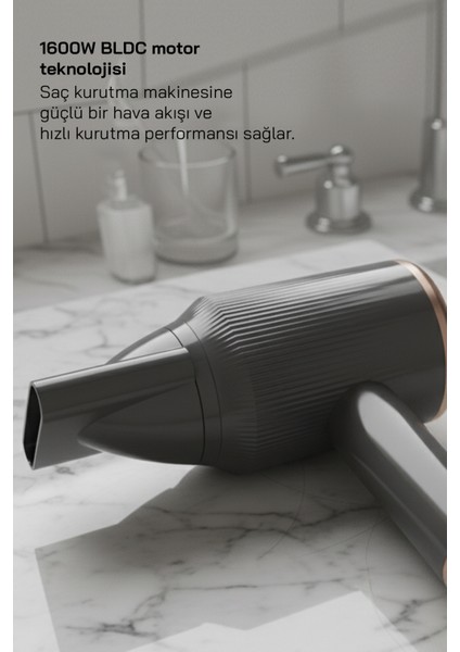 SHD-1726 BLDC Saç Kurutma Makinesi - Gri fırsatları