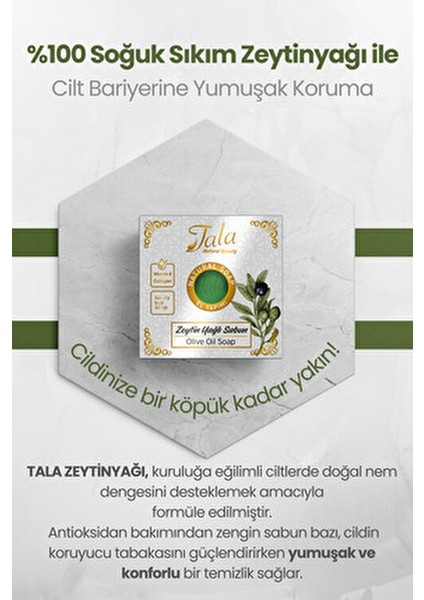 Zeytinyağlı Sabun Doğal Cilt Onarıcı ve Nemlendirici 150 Gr El Yapımı