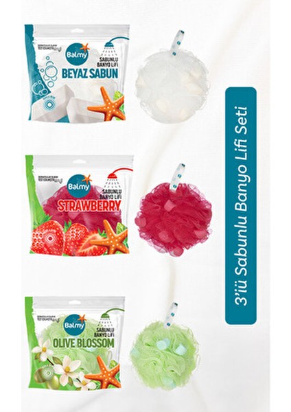 3'lü Sabunlu Set (Zeytin-Çilek-Beyaz Sabun) fırsatları