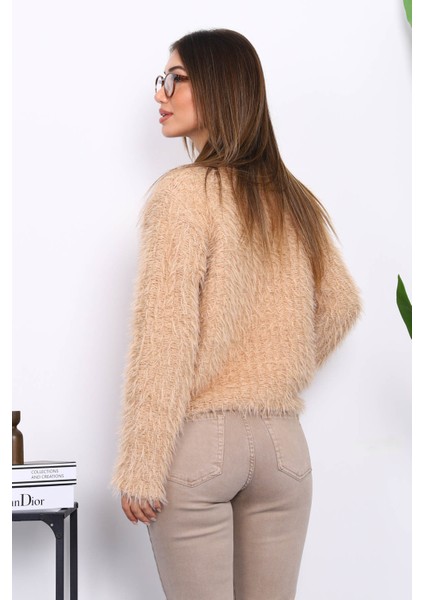 Vizon Düğmeli Simli Angora Yumoş Triko Hırka fırsatları