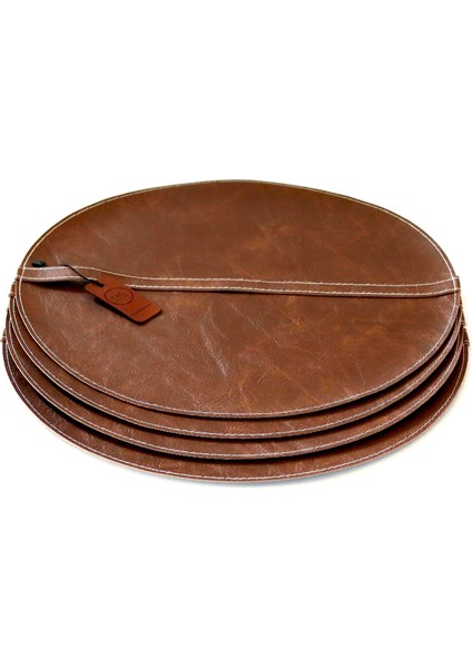 Taba 4lü Deri Amerikan Servis ve Peçete Halka Seti modelleri