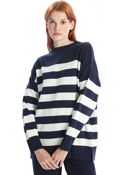 Yeni Sezon Bisiklet Yaka Kadın Triko Kazak