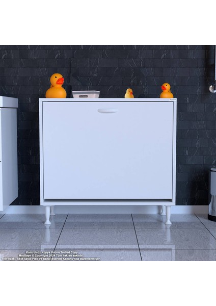 Magno Banyo Dolabı Düzenleyici Dolap 80 cmÇift Gözlü Sepet Hazneli Mini Banyo Dolabı 80x75x32,5 cm fiyatları