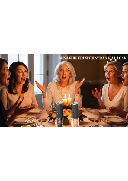 Şarjlı Otomatik Işıklı Sensörlü Yeni Nesil Tuz ve Karabiber Baharat Öğütücü fiyatları