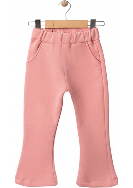 Kız Çocuk Incili Fiyonk Detaylı Ispanyol Paça 3 Iplik Şardonlu Eşofman Takımı 5-8 Yaş modelleri