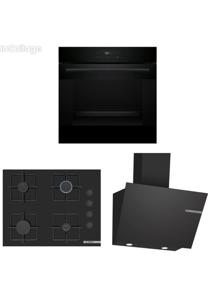 Siyah ITHAL EXCLUSIVE SET Ankastre Set (HJG852YB0T -FIRIN & PPH6A6I40OOCAK & DWK67PJ60T DAVLUMBAZ)