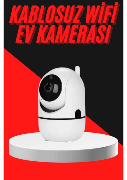 Baby Kamera Kablosuz 720P Beyaz 360 Derece Wifi Kamera Full Hd 1080P