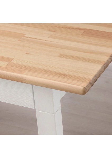 Pınntorp Mutfak Masası Açık Kahverengi Beyaz 125 x 75 Cm 4 Kişilik fırsatları