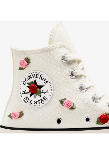 Chuck 70 Roses Unisex Krem Sneaker A10637C.286