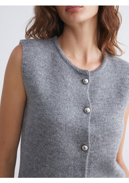 Yeni Sezon Bisiklet Yaka Kadın Triko Yelek modelleri