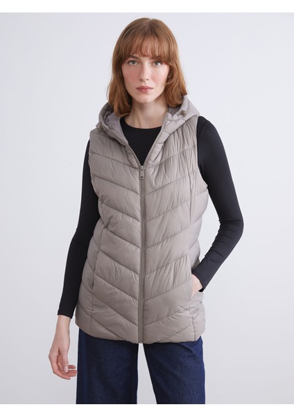 Yeni Sezon Kapüşonlu Kadın Şişme Yelek