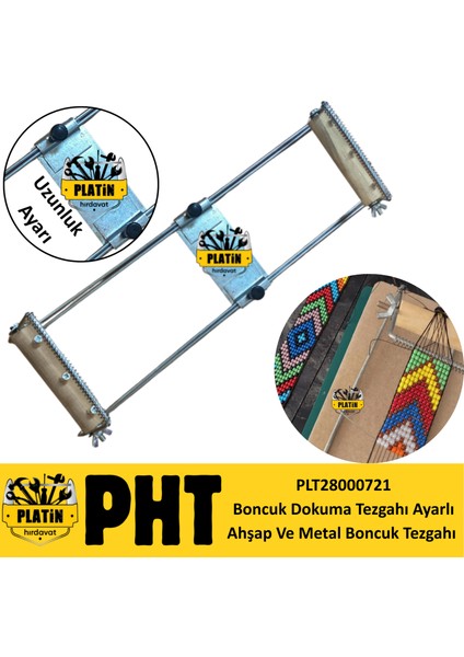 Boncuk Dokuma Tezgahı Ayarlı Ahşap ve Metal Boncuk Tezgahı PLT28000721 fiyatları