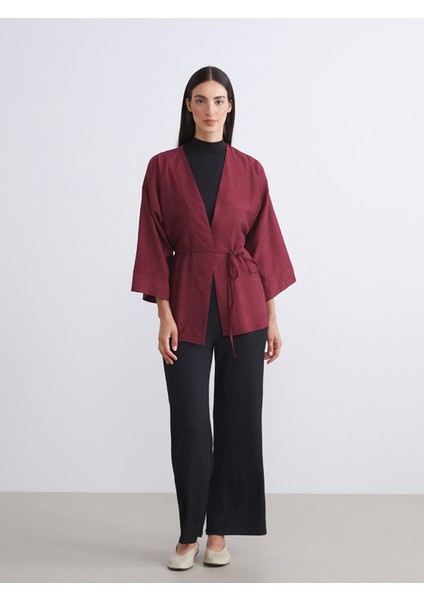 Yeni Sezon Şal Yaka Dokulu Kadın Kimono fiyatları