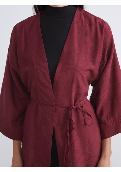 Yeni Sezon Şal Yaka Dokulu Kadın Kimono modelleri