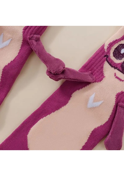 Mıknatıslı Stitch Çorap – Koyu Pembe | Eğlenceli & Konforlu fiyatları