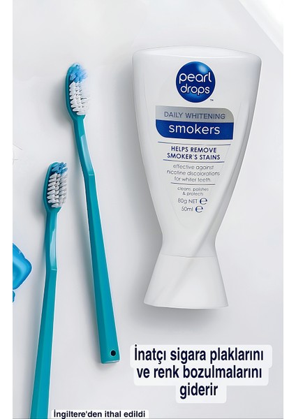 Smokers-2 adet. Sigara içenler için leke çıkartıcı extra naneli Jel Diş Macunu 50ml indirimleri