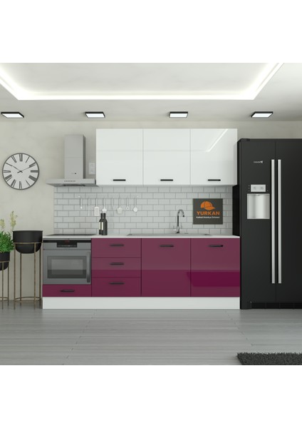 240 cm Mutfak Dolabı Mdf Kapak Tezgah Dahil YRKN240 102