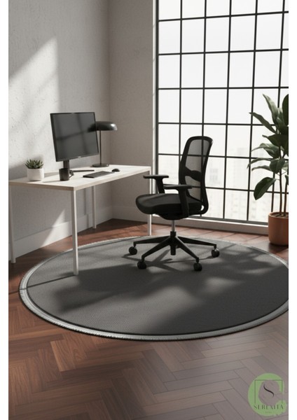 Post/peluş Yıkanabilir Kaymaz Taban Yumşacık Antrasit Saçaklı Modern ve Şık Salon Oturma Odası Mutfak Çocuk Odası Koridor Antre Halısı