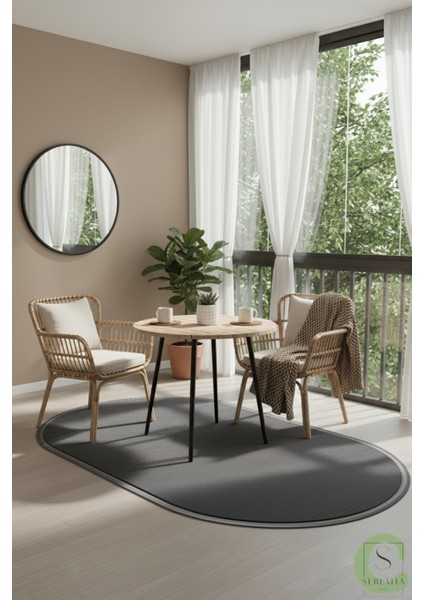 Post/peluş Yıkanabilir Kaymaz Taban Yumşacık Antrasit Saçaklı Modern ve Şık Salon Oturma Odası Mutfak Çocuk Odası Koridor Antre Halısı fırsatları