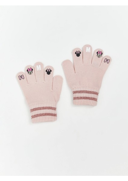 Yeni Sezon Minnie Mouse Baskılı Kız Çocuk Eldiven