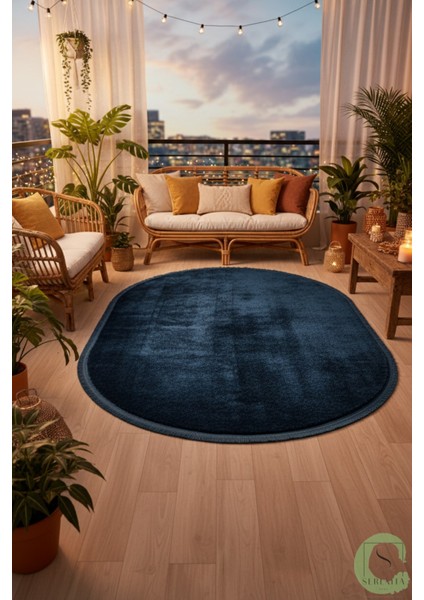 Post/peluş Yıkanabilir Kaymaz Taban Yumşacık Mavi Saçaklı Modern ve Şık Salon Oturma Odası Mutfak Çocuk Odası Koridor Antre Halısı fiyatları