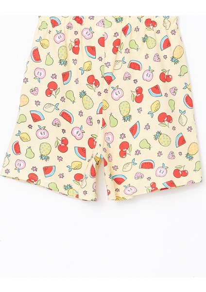 Yeni Sezon Beli Lastikli Baskılı Kız Çocuk Pijama Şort fiyatları