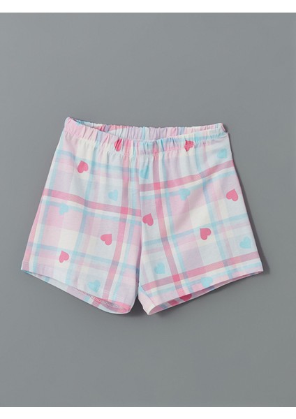 Yeni Sezon Beli Lastikli Baskılı Kız Çocuk Pijama Şort