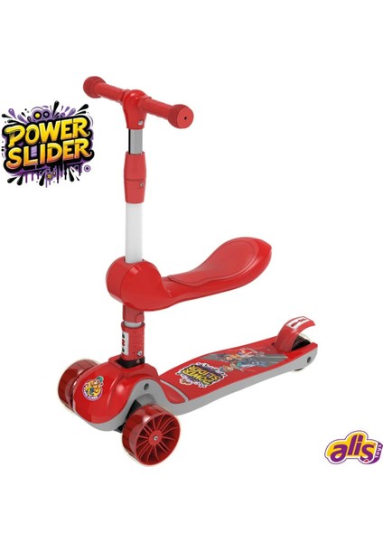 Power Slider Oturaklı Işıklı Katlanabilir Scooter
