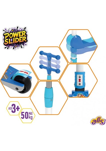 Power Slider Oturaklı Işıklı Katlanabilir Scooter modelleri