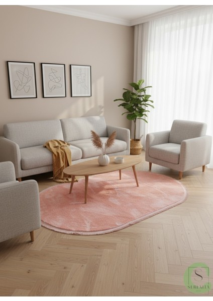 Post/peluş Yıkanabilir Kaymaz Taban Yumşacık Pembe Saçaklı Modern ve Şık Salon Oturma Odası Mutfak Çocuk Odası Koridor Antre Halısı fiyatları