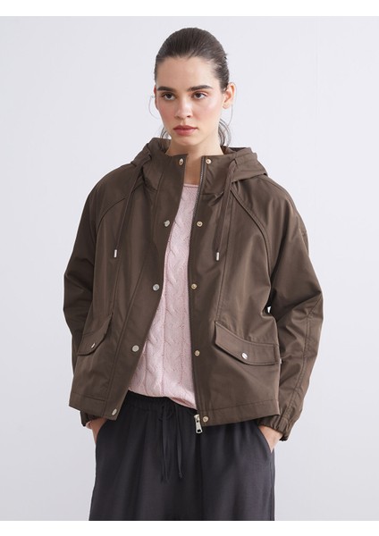 Yeni Sezon Kapüşonlu Oversize Kadın Yağmurluk