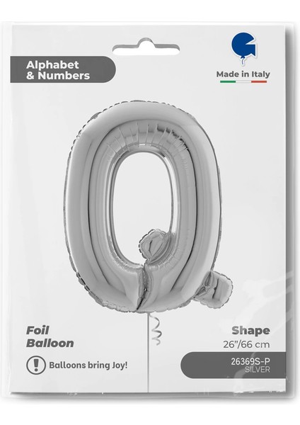 Q Harf Supertrend Gümüş Folyo Balon 26"