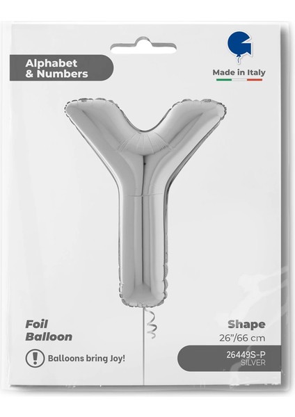 Y Harf Supertrend Gümüş Folyo Balon 26"
