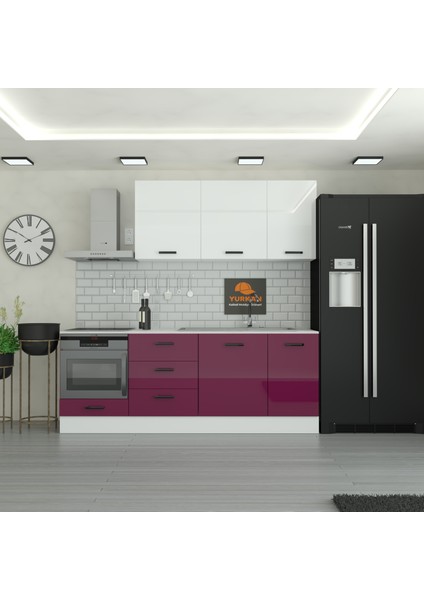 230 cm Mutfak Dolabı Mdf Kapak Tezgah Dahil YRKN230 102