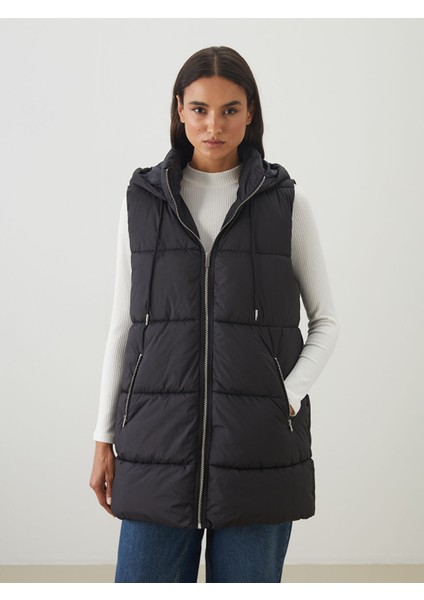 Yeni Sezon Kapüşonlu Kadın Şişme Yelek