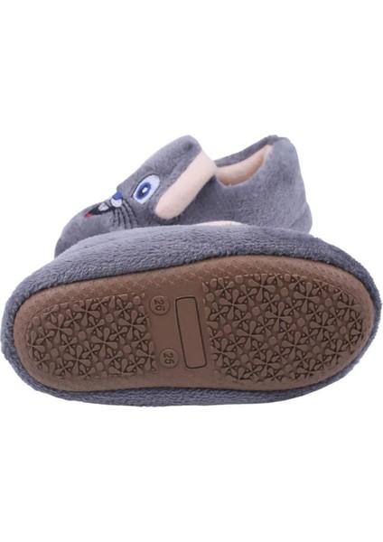 Çocuk Peluş Içi Tüylü Yumuşak Rahat Kaydırmaz Panduf Ev Ayakkabısı Kreş Ayakkabısı Unisex Kız Erkek 1031-124-0003