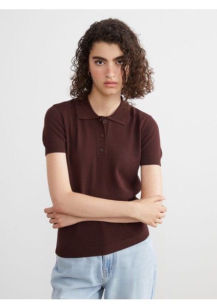 Yeni Sezon Polo Yaka Kadın Triko Kazak