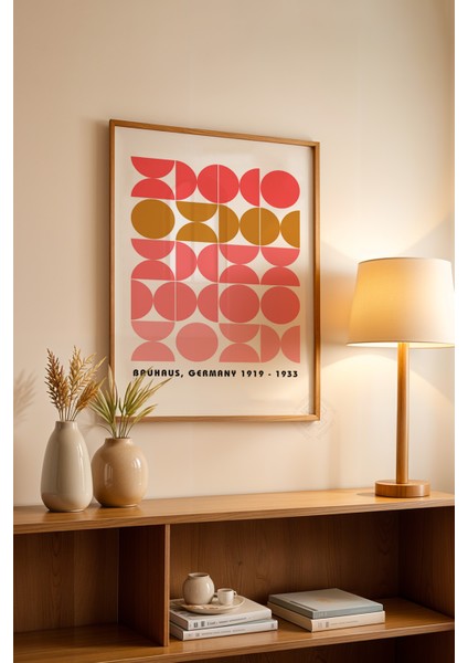 Bauhaus Serisi Ahşap Çerçeveli Poster, Tablo NO:115