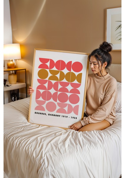 Bauhaus Serisi Ahşap Çerçeveli Poster, Tablo NO:115 modelleri