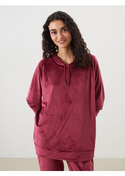 Yeni Sezon Kapüşonlu Kadife Kadın Pijama Üstü indirimleri