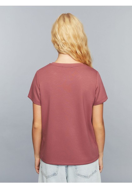 Yeni Sezon Bisiklet Yaka Slogan Baskılı Kadın Tişört fırsatları